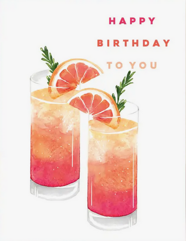 Greeting Card - Birthday, Palomas Cocktail