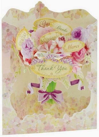 Greeting Card - 3D Floral Thank You