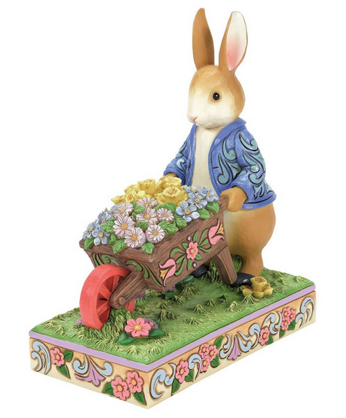 Peter Rabbit 100周年記念 フィギュア 置物 限定生産品 Jim Shore - Peter Rabbit with Wheelbarrow Figurine – It's Ornamental!