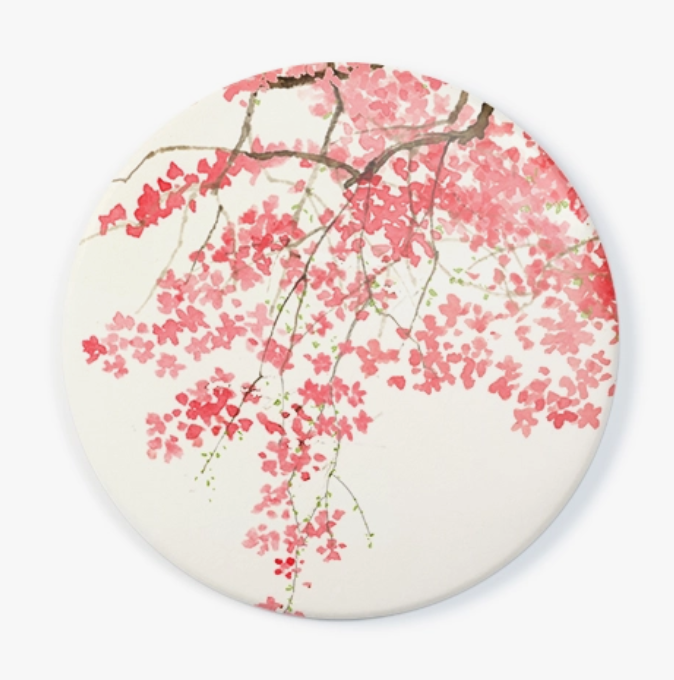Pocket Mirror - Blossoms By the Bank