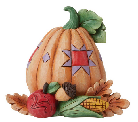 Jim Shore - Pumpkin with Bounty - Mini Figurine