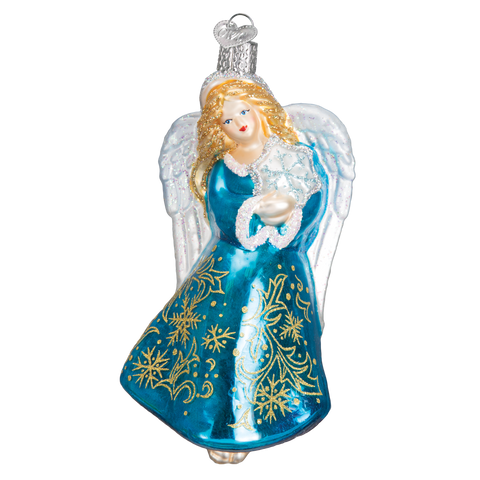Glistening Snowflake Angel Ornament Old World Christmas at its-ornamental.com