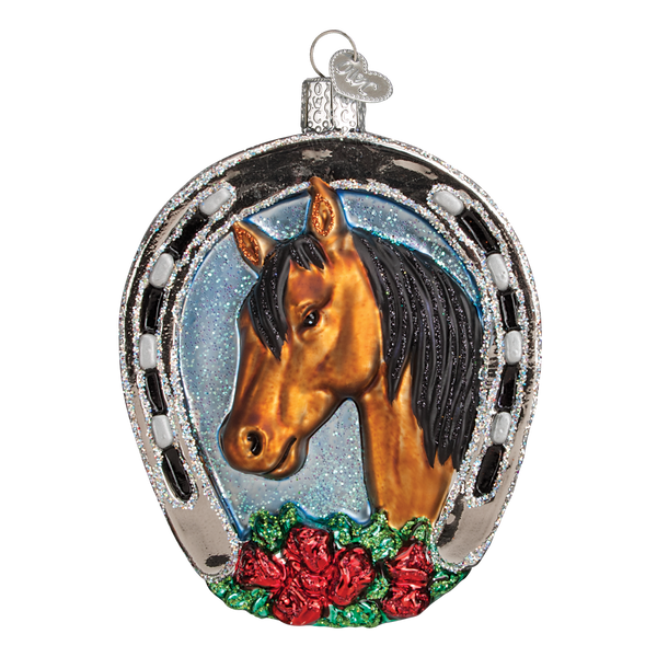 Horseshoe Christmas Decoration, Painted Horseshoe Decor, Horse