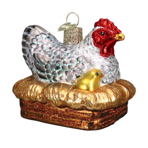 Hen on Nest Ornament Old World Christmas on its-ornamental.com