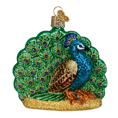 Proud Peacock Ornament Old World Christmas on its-ornamental.com