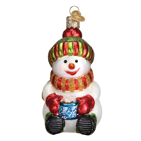 Snowman with Cocoa Ornament Old World Christmas on its-ornamental.com