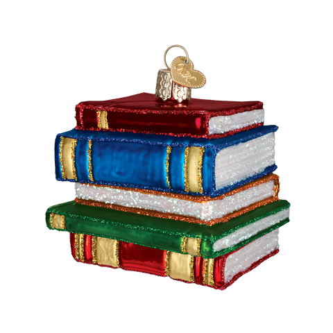 Stack of Books Ornament Old World Christmas on its-ornamental.com