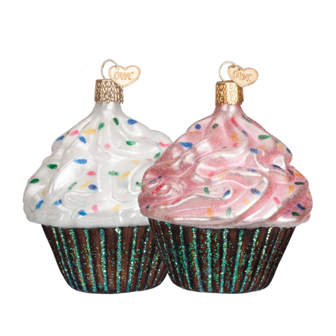 Chocolate Cupcake Ornament Old World Christmas on it-ornamental.com