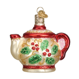 Holly Teapot Ornament Old World Christmas on its-ornamental.com