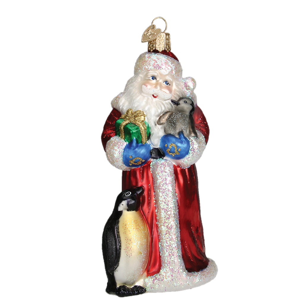 Santa with Penguin Pals Ornament Old World Christmas on its-ornamental.com