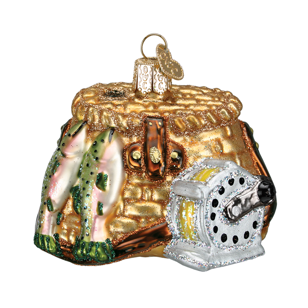 Fishing Creel Ornament Old World Christmas on its-ornamental.com