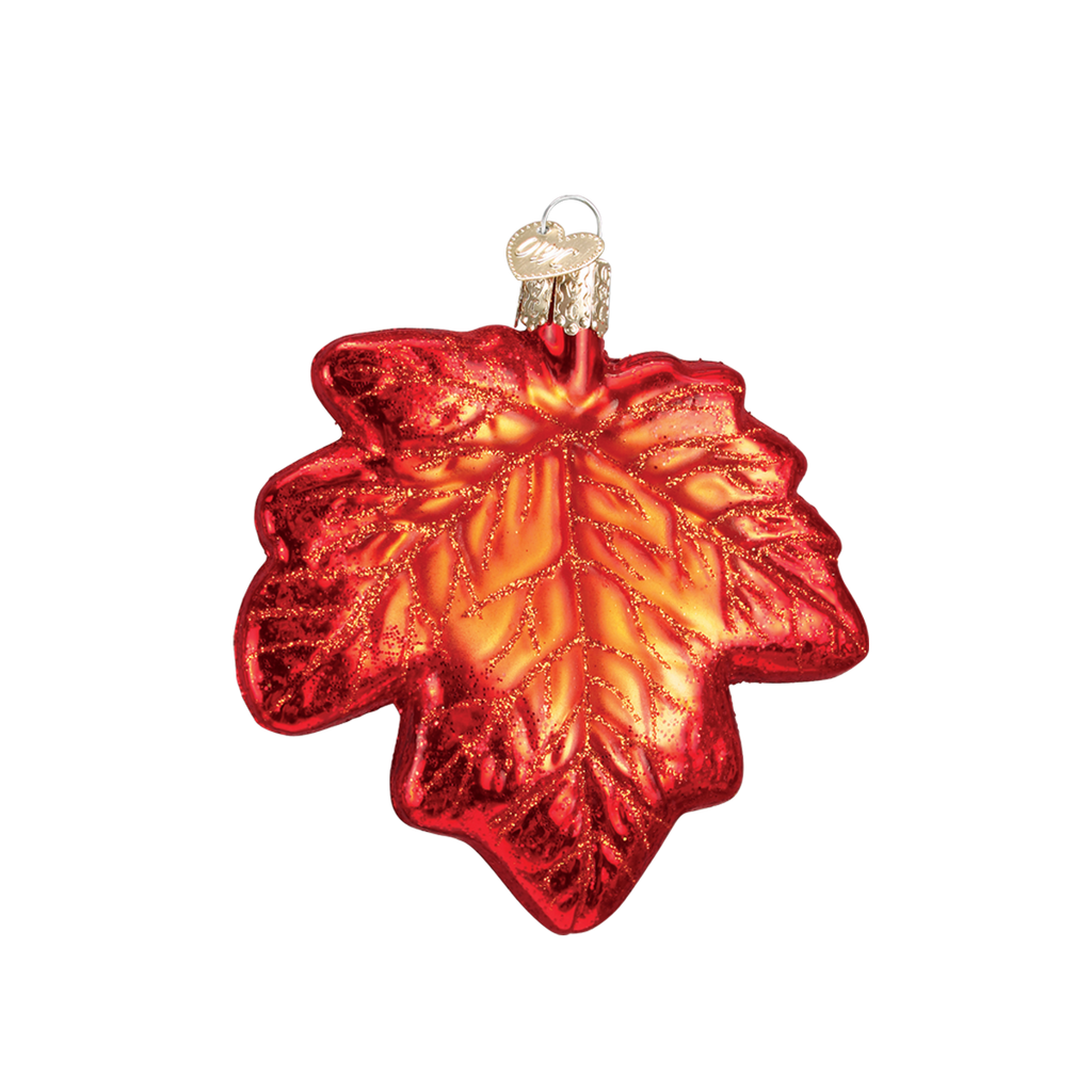 Maple Leaf Ornament Red Old World Christmas on its-ornamental.com