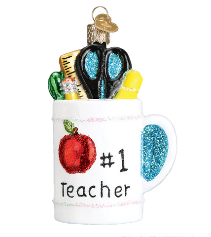 Best Teacher Mug Ornament