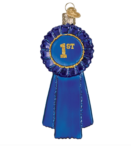 Blue Ribbon Ornament