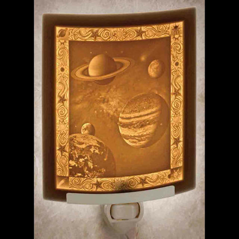 Lithophane Night Light - Celestial Bodies