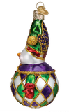 Harlequin Snowman Ornament