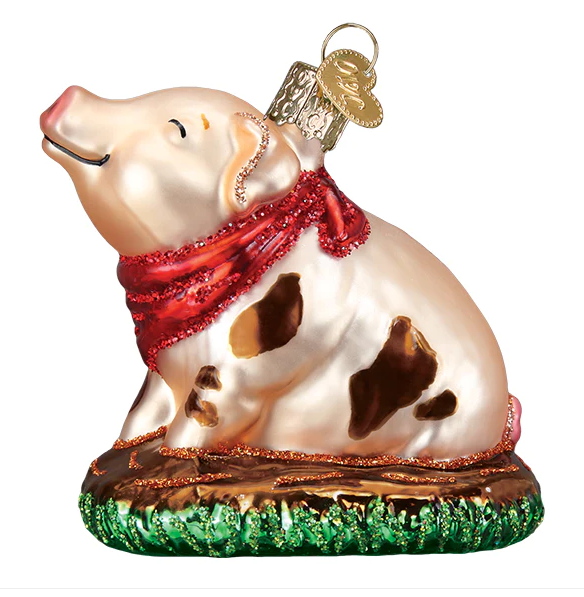 Piggy in the Puddle Ornament