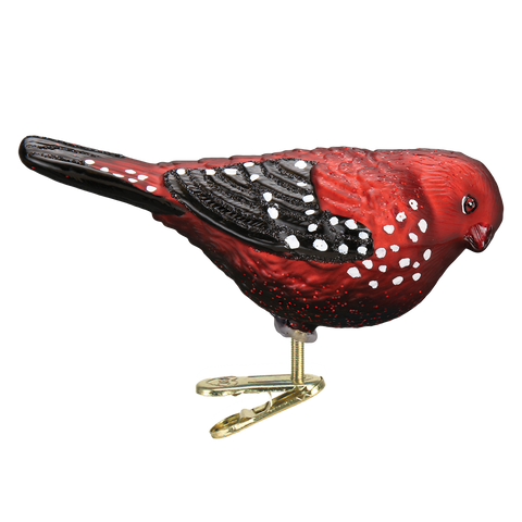 Strawberry Finch Ornament
