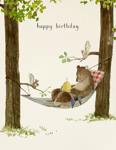 Greeting Card - Birthday Bear and Forest Friends