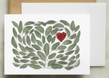 Greeting Card - Botanical, Eucalyptus Heart