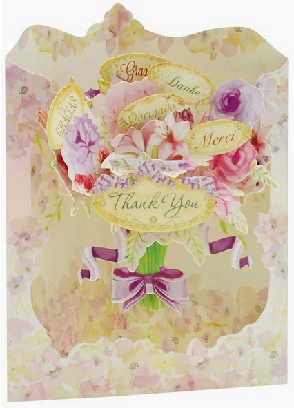 Greeting Card - 3D Floral Thank You