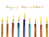 Greeting Card - Happy Hanukkah Candles