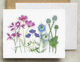 Greeting Card - Botanical, Pastel Floral Rainbow