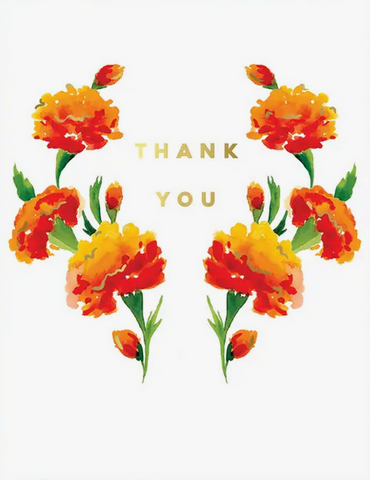 Greeting Card - Thank You - Marigolds