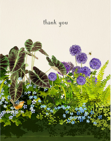Greeting Card - Thank You - Robin and Bee