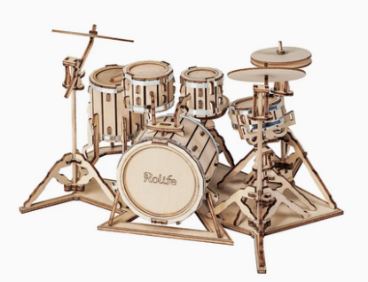 3-D Wooden Puzzle - Drum Kit