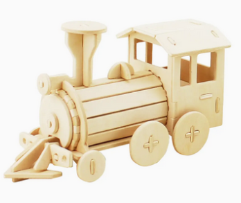 3-D Wooden Puzzle - Locomotive