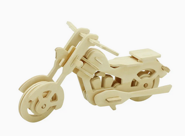 3-D Wooden Puzzle - Motorcycle