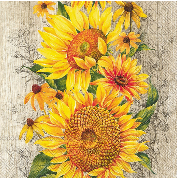 Cocktail Napkins - Sunflowers