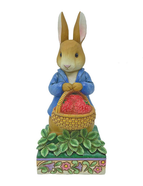 Jim Shore - Peter Rabbit with Strawberries Figurine