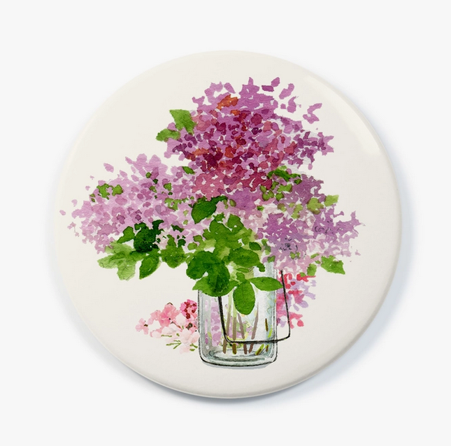 Pocket Mirror - Lavender Lilacs