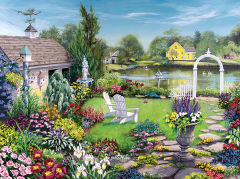 Jigsaw Puzzle - By The Pond - 1000 piece