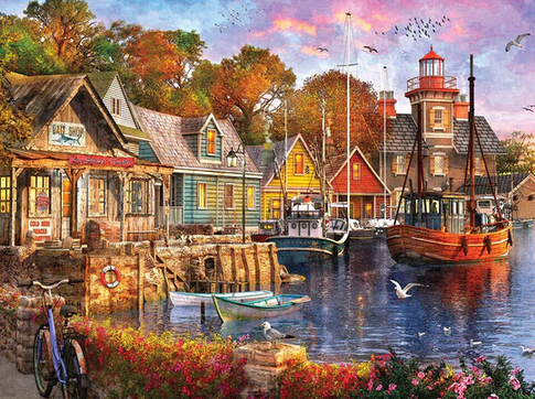 Jigsaw Puzzle - Harbor Evening - 1000 piece