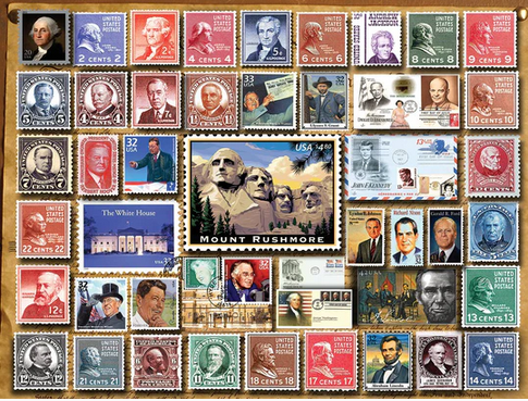 Jigsaw Puzzle - Presidential Stamps - 1000 piece