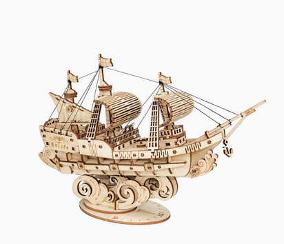 3-D Wooden Puzzle - Sailing Ship