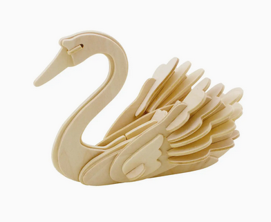 3-D Wooden Puzzle - Swan