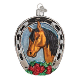 Winner (Horse in Horseshoe) Ornament brown Old World Christmas at its-ornamental.com