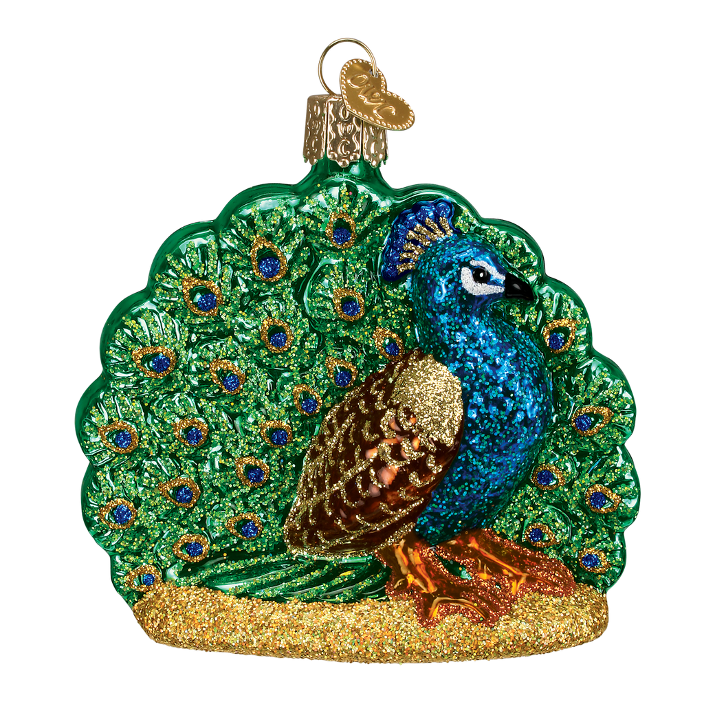 Proud Peacock Ornament Old World Christmas on its-ornamental.com