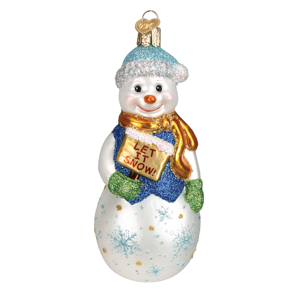Glistening Let It Snow Ornament Old World Christmas on its-ornamental.com