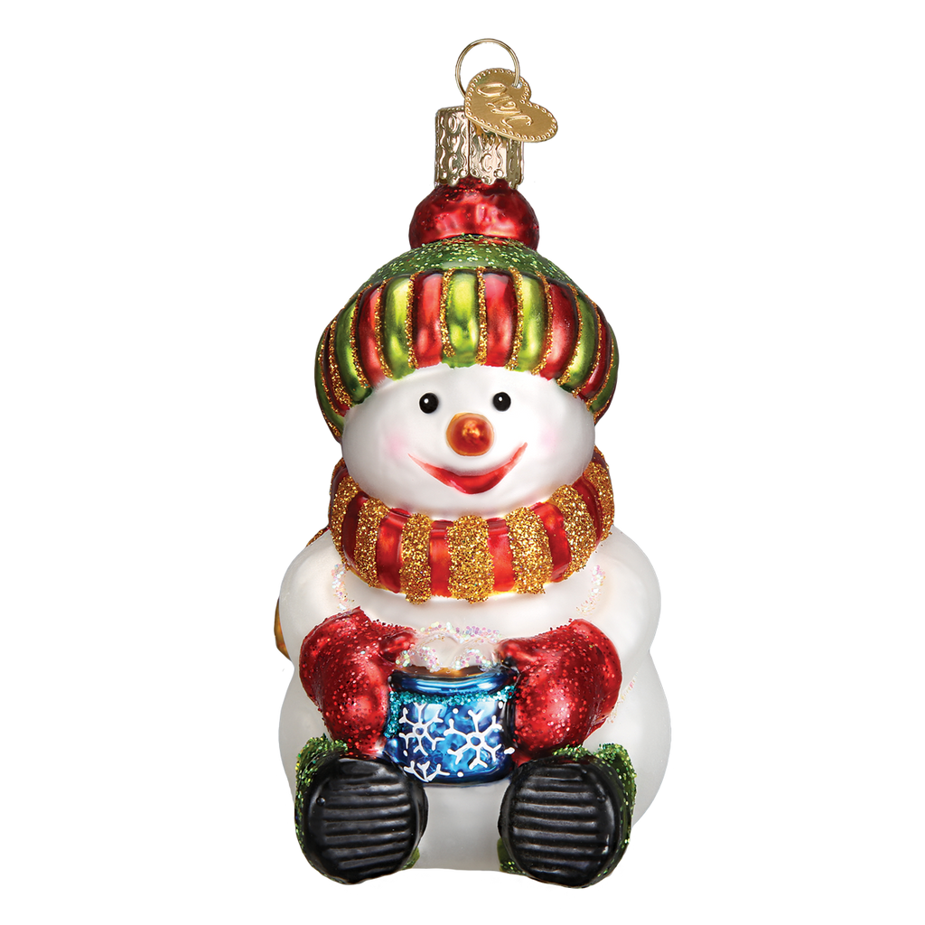Snowman with Cocoa Ornament Old World Christmas on its-ornamental.com