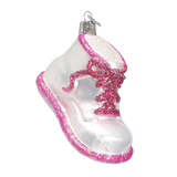 Baby Shoe Ornament pink Old World Christmas on its-ornamental.com