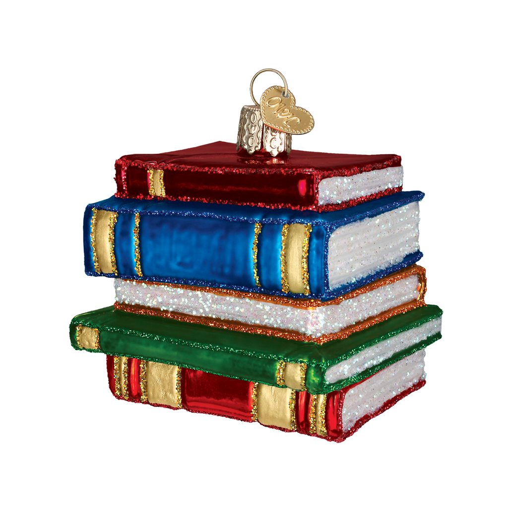 Stack of Books Ornament Old World Christmas on its-ornamental.com