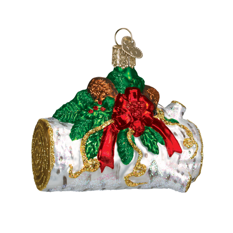 Yule Log Ornament Old World Christmas on its-ornamental.com