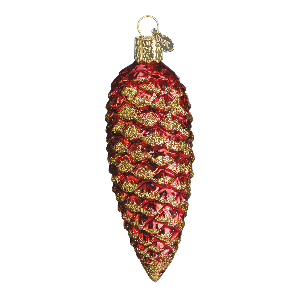Shimmering Cone Ornament red Old World Christmas on its-ornamental.com