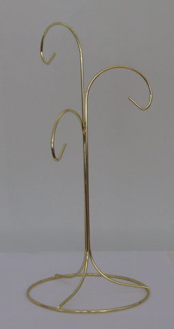 Display Stand 3-Hook Gold Smooth Wire on its-ornamental.com