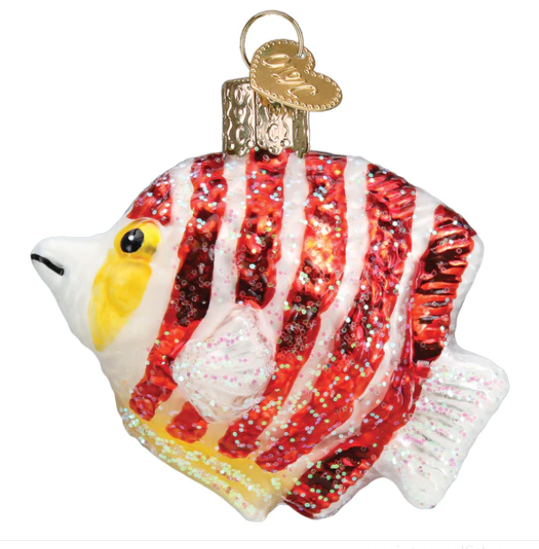Peppermint Angelfish Ornament